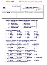 One - Period test - Test 1